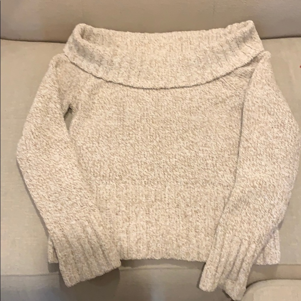 Cream and tan sweater